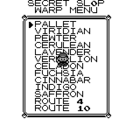 Warp submenu